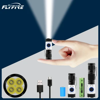 

200000lumens most powerful mini tactical led flashlight usb xpg3 led torch waterproof 18350 or 18650 battery rechargeable