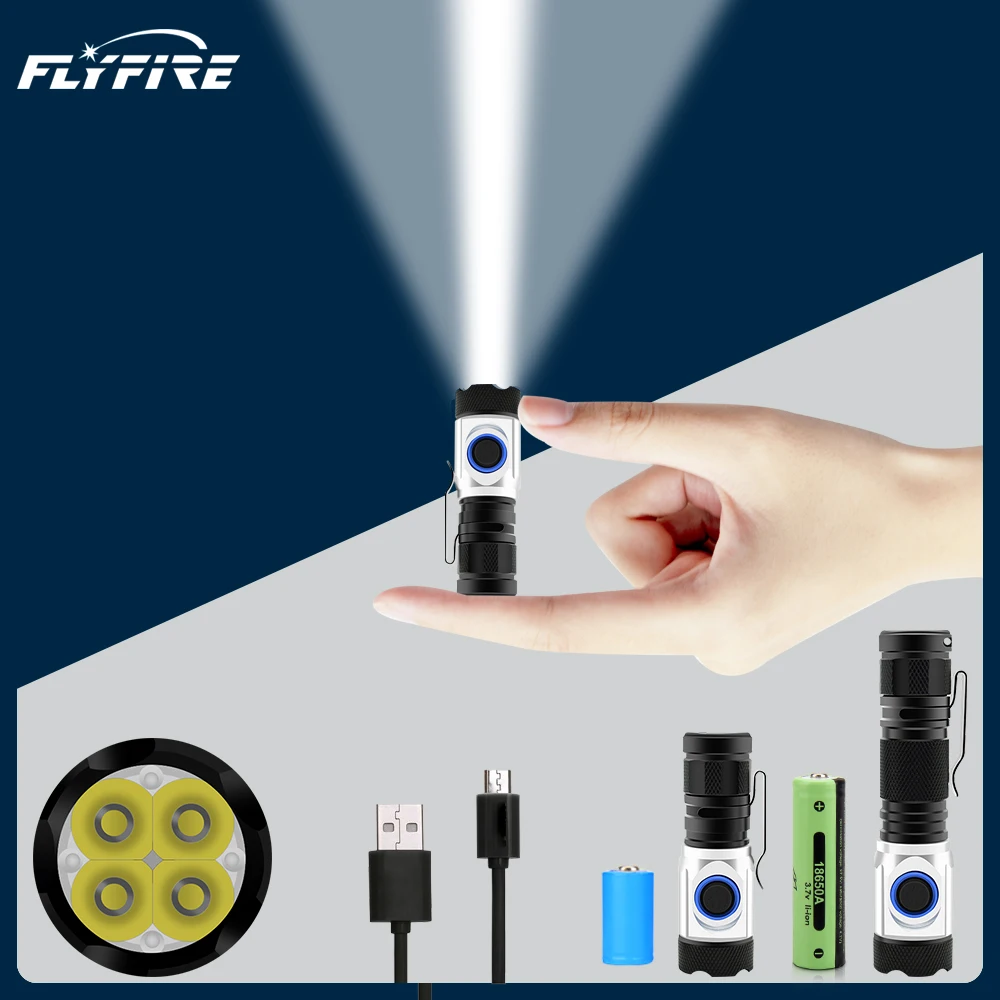 

MINI flashlights Most Powerful Mini Tactical Led Flashlight Usb XPG3 Led Torch Waterproof FLASH Light LED Bulbs Hand Cap Light