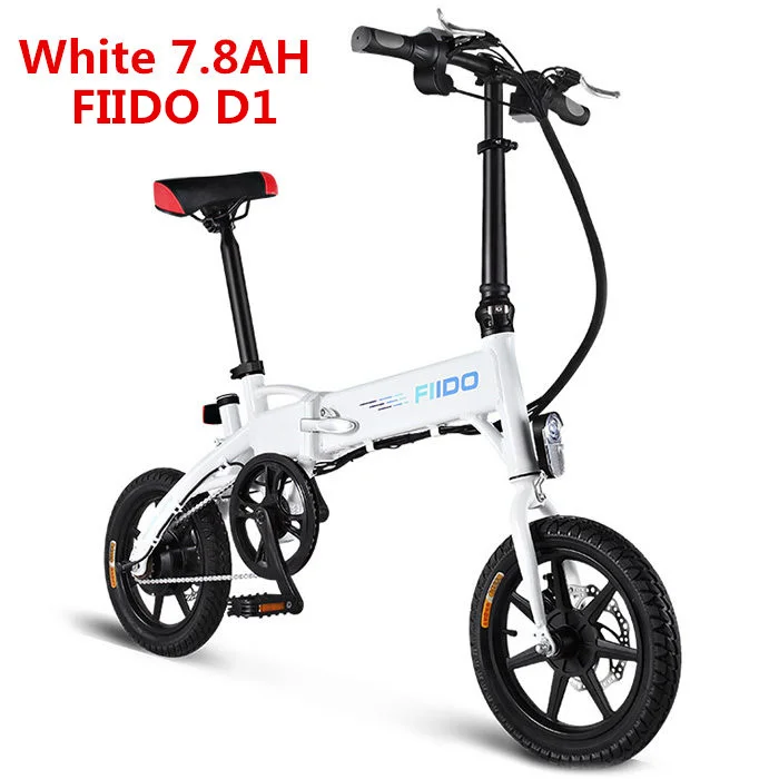 FIIDO D1 складной электрический велосипед 7.8AH/10.4AH батарея мини алюминиевый сплав Умный складной электрический велосипед мопед велосипед ЕС вилка - Цвет: D1 7.8AH  White
