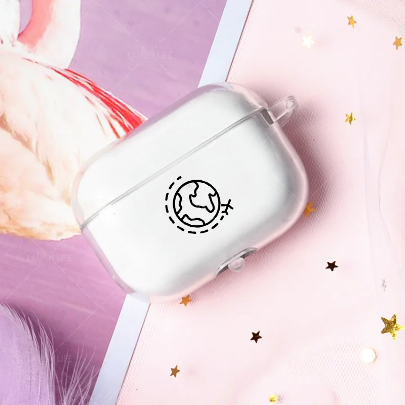 Мягкий чехол для наушников для Apple Airpods Pro, чехол, милый, карта поездки, прозрачный, Роскошный чехол для наушников Air pods Pro, чехол
