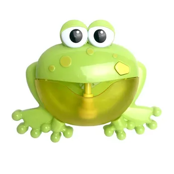 

New Summer Indoor Baby Shower Music Cartoon Frog Can Hang Electric Bubble Machine Children Bath Toys Water Toy for Kids