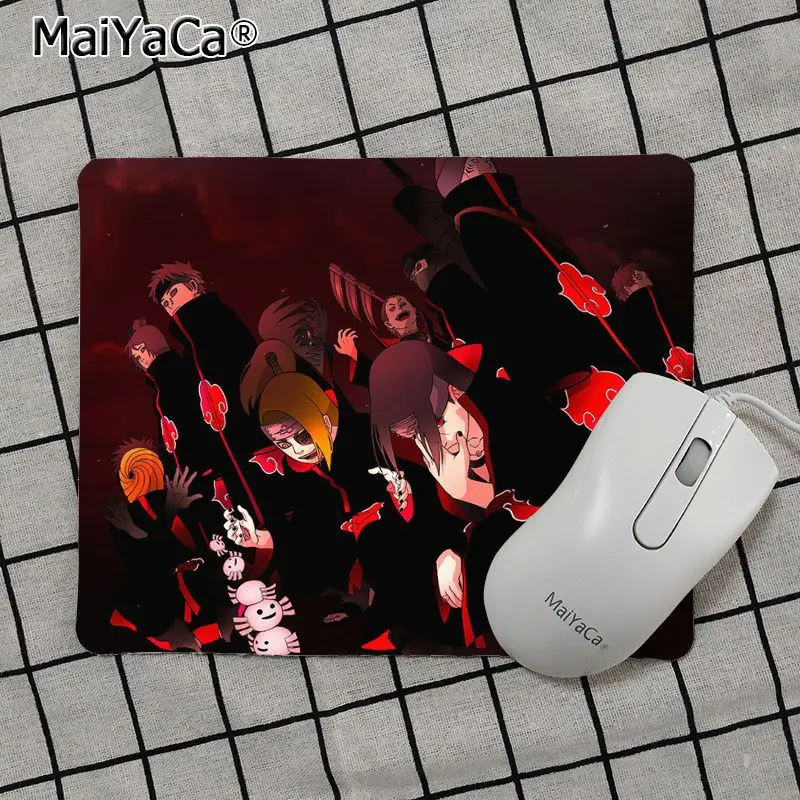 MaiYaCa Высокое качество Наруто Akatsuki аниме силиконовый коврик для мышки игра Лидер продаж подставка под руку мышь - Цвет: No Lock Edge25x29cm