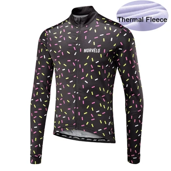 

2020 New Morvelo Winter Thermal fleece Jerseys long sleeve Cycling jerseys tranning race bicycle wear pro fit cycling clothes