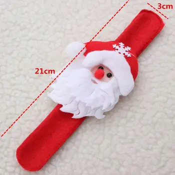 

New Santa Claus Slap Circle Wrap~ Bracelet Christmas Gift Party Decor Deer Bear Snowmen Character Decoration Cute Cartoon 2019