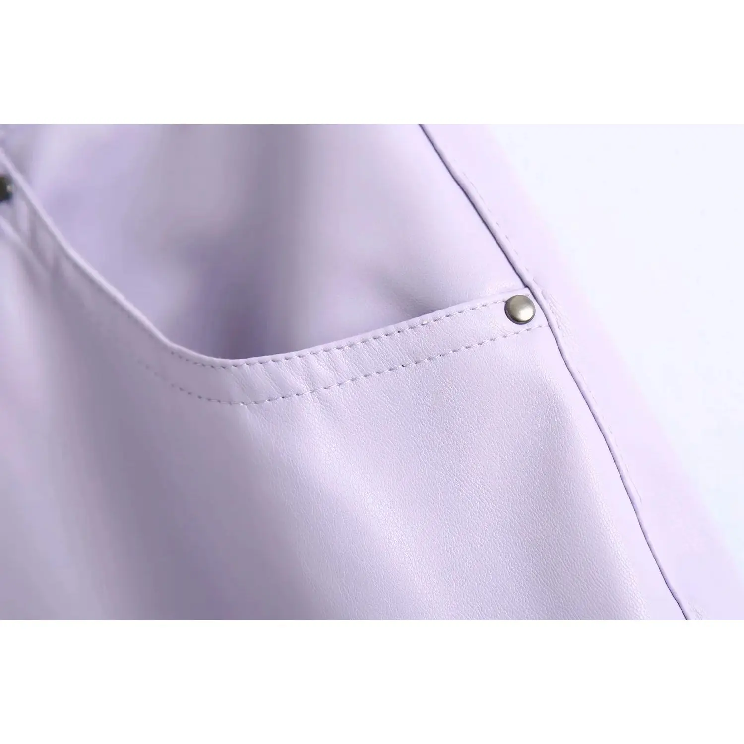 2020 New Women Trousers Hight-waist Faux Leather five-pocket Trousers Zip Fly Female Pants pantalon femme mujer