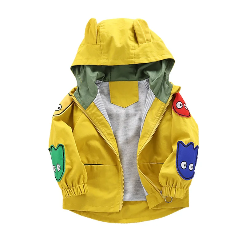 

2019 Fashion Baby Boy Clothes Cartoon Jacket Spring Hooded Girls Coat Children Sport Clothes Toddler Kids Clothing