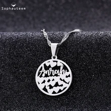 Custom Name Necklace Stainless Steel Sliver Heart Shape Letter Necklace Women Statement Christmas Gift Collares Para Mujer