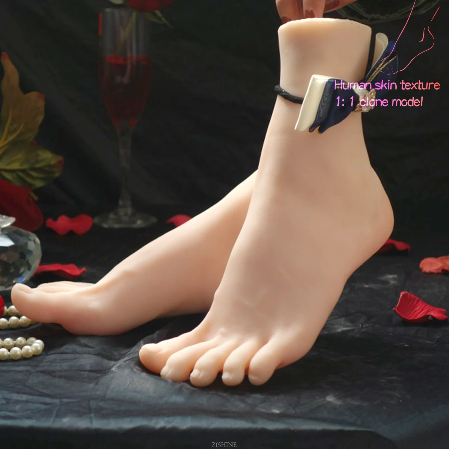 Silicone Foot Model Lifesize Female For Sketch Drawing Shoe Socks Sandal Display Manicure Practice Movie Props Tpe Zishine 3708 Simulated Breast Aliexpress