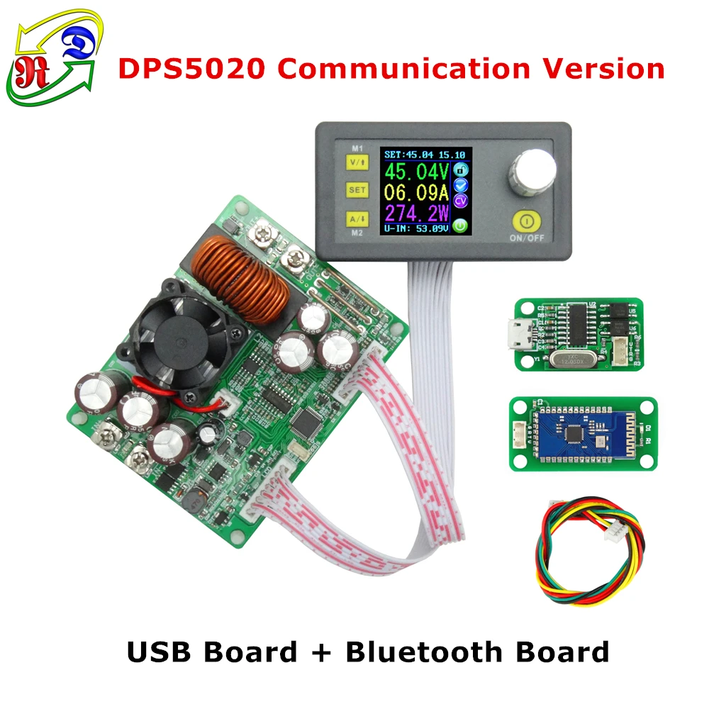 DPS5020 Constant Voltage Current DC- DC Step-down Communication Power Supply Buck Voltage Converter LCD Voltmeter 50V 20A