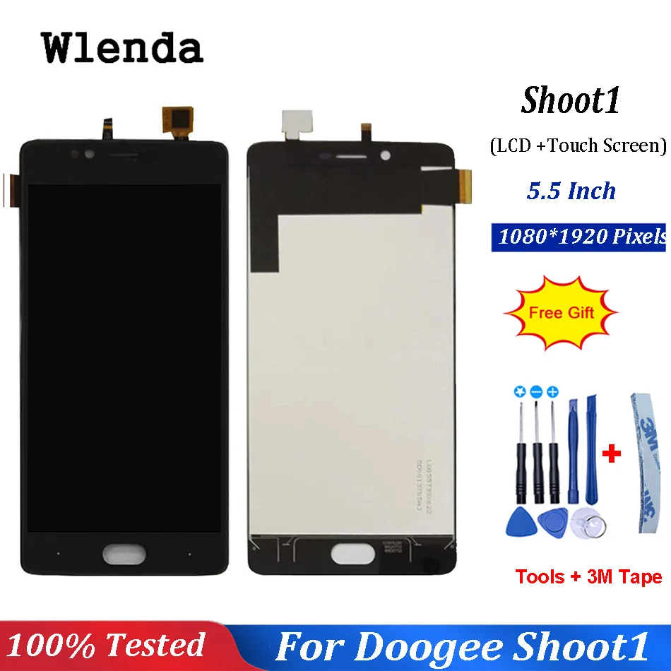 ЖК дисплей и тачскрин Для Doogee Shoot 1 100% испытанный дигитайзер сменная стеклянная
