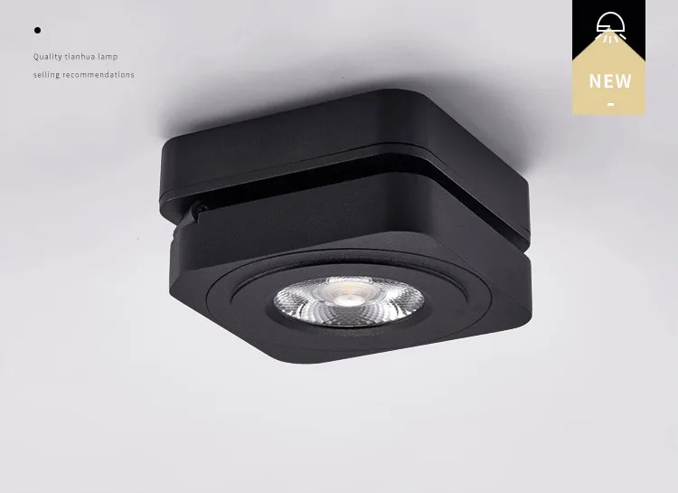 明装超薄射灯led方形灯筒灯单灯客厅吊顶吸顶北欧cob可调角度旋转-tmall_17