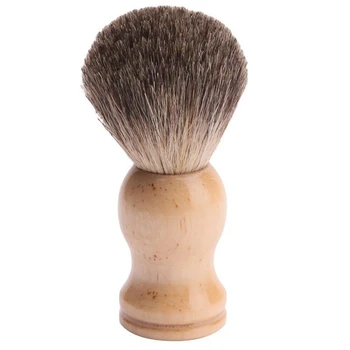 

Hair Men's Shaving Beard Brush Salon Men Facial Beard Cleaning Appliance Shave Tool Razor Brush With Wood Handle For Men