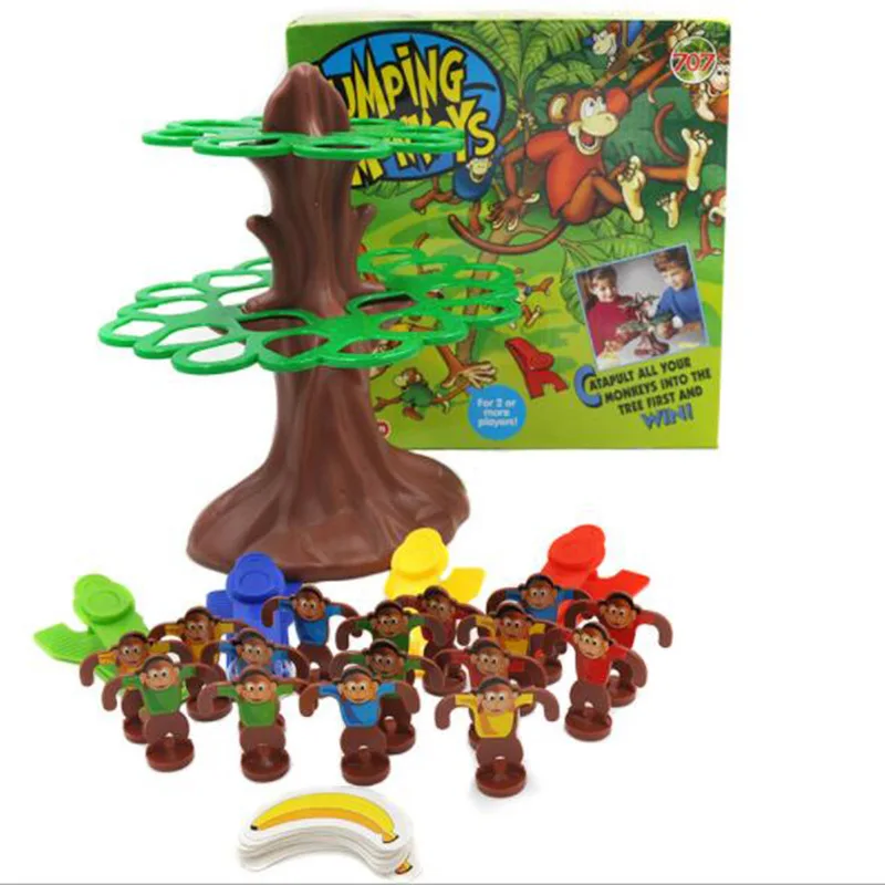 Parent-child Interactive Jumping Monkey Hanging Tree Learning Kid Children Educational Desktop Games Toy 2