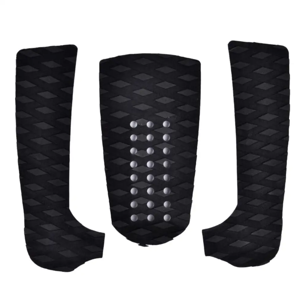 A black 3 шт. прибой колодки EVA хвост колодки серфинг коврик для серфинговой доски противоскользящие тяги колодки водные виды спорта, серфинг аксессуары - Цвет: A black