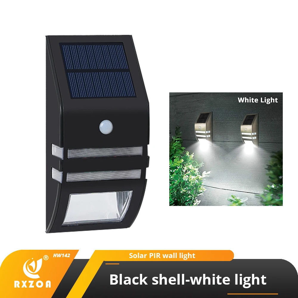 LED Solar Wall Light with Motion Sensor Light Stainless Steel Fence Light IP65 Waterproof Step Light Garden Lighting solar lights outdoor Solar Lamps