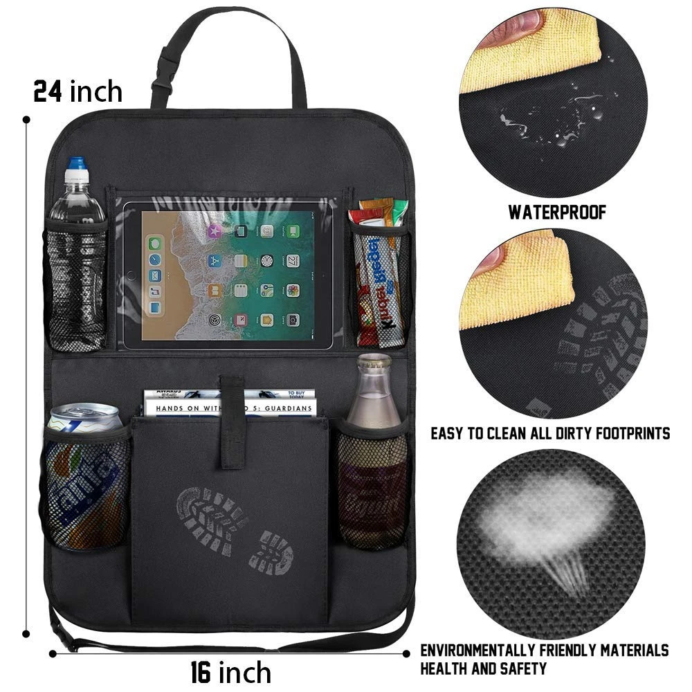 Backseat-Car-Organizer-Car-Seat-Back-Protectors-with-Clear-10-inch-Tablet-Holder-2x-Storage-Pockets(4)