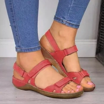 

2020 Summer Sandals Women Flat Sandals Open Toe Beach Shoes Gladiator Sandals Footwear Wedges Shoes For Women Zapatos De Mujer