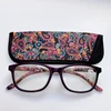 Womens Pocket Printed Reading Glasses with Matching Pouch Spring Hinge Presbyopic Reading Glasses +1.0 1.5 2.0 2.5 3.0 3.5 4.0 ► Photo 1/6