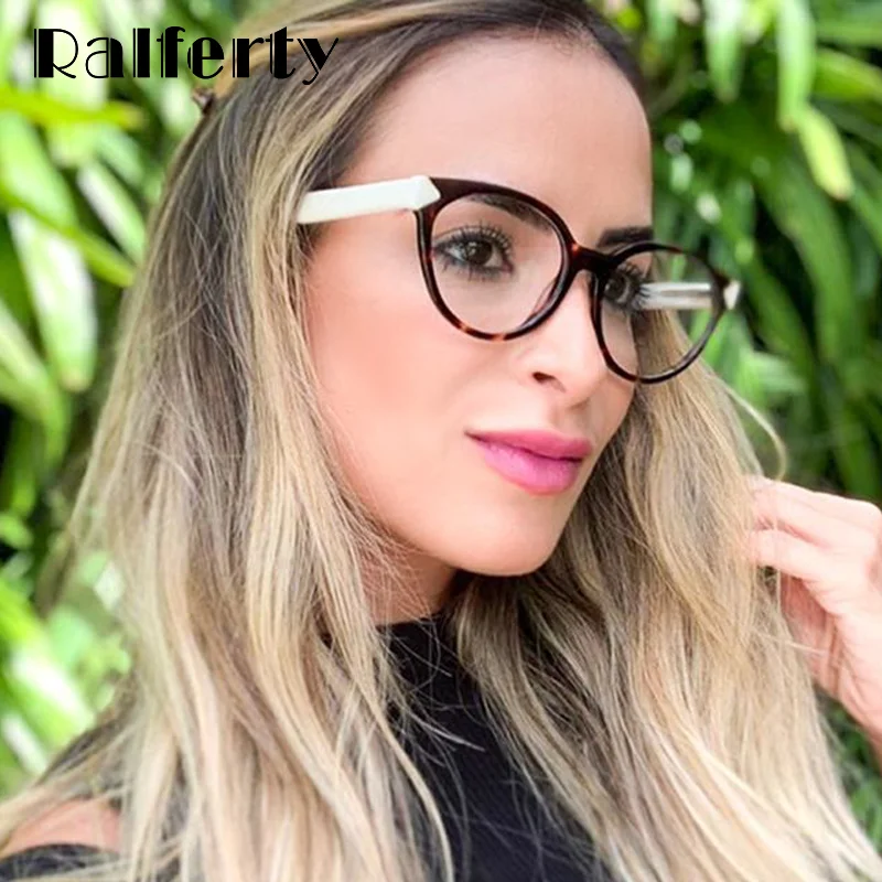 

Ralferty High Quality Optical Glasses Frame Women Retro Arrow Eyeglasses TR90 Adjustable Spring Temple Women'S Glasses F93348