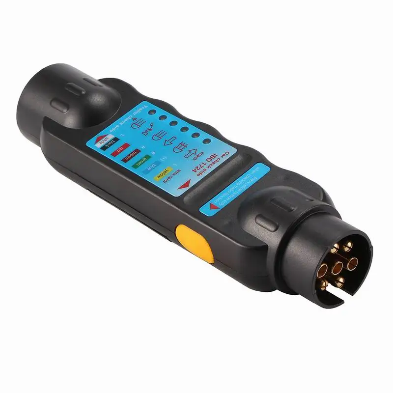 12V 7-Pin European Truck Trailer Plug Socket Tester Wiring Circuit Light Test Tool Car Circuit Tester Lighting board Testing