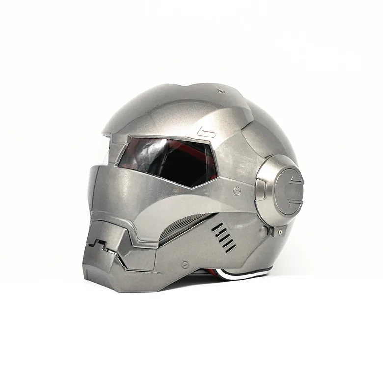 Masei Железный человек шлем мотоциклетный винтажный Ретро-шлем полушлем открытый шлем-каска мотокросса внедорожный шлем для путешествий серый - Цвет: Gray