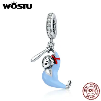 

WOSTU 2020 New 925 Sterling Silver Cartoon Mulan Pendant Charms fit Original DIY Bracelet Necklace Silver Jewelry Making CQC1570