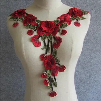 

1pcs sell Flower Venise Lace Sewing Applique Lace Collar Neckline Collar Applique Diy Craft Neckline Sewing Accessories YL504