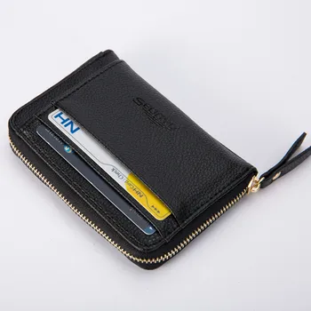 

2020 Unisex wallet business card holder pu leather coin pocket bus card Organizer purse bag men women multi-color