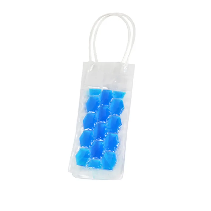 1 шт. ПВХ бутылка для вина морозильная камера сумка Портативный Ликер ледяной инструмент охлаждающий охладитель сумка для льда охлаждающий гель для пива с ручками - Цвет: blue