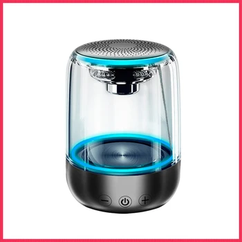 

Bluetooth Wireless Speakers Waterproof Stereo Column Portable Speaker Romantic Colorful Light Support TF Card with Mic
