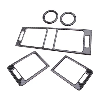 

5pcs Air Vent Outlet Trim Kit Carbon Fiber For Benz C Class W204 2007-2010 Set