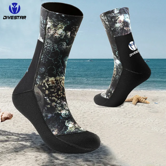3MM Neoprene Beach Swimming Diving Socks Scuba Flippers Water Sport Anti Slip Shoes Surfing Prevent Scratches Socks Beach Boots 6