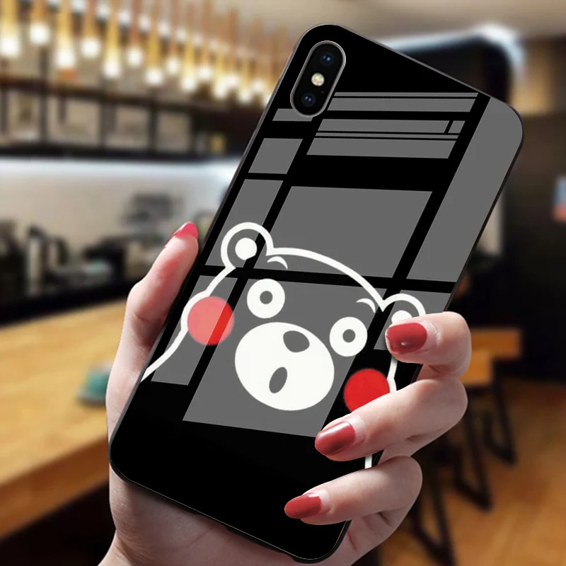 Южнокорейский мультфильм закаленное стекло чехол для телефона s для iphone XS Max XR X 5 5S SE 11 Pro Max 8 7 6S Plus Роскошный чехол для телефона - Цвет: 1678