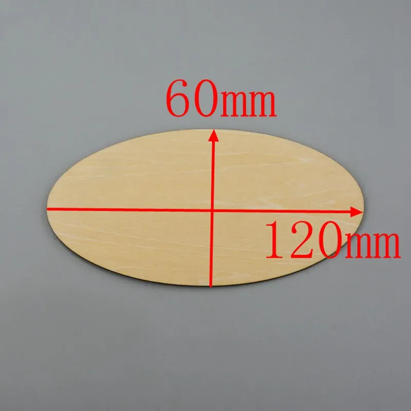 10-300 мм чистые необработанные деревянные овальные ремесла поставки Лазерная резка деревенская свадьба, дерево кольца украшения 171179 - Цвет: 120mm 30pcs