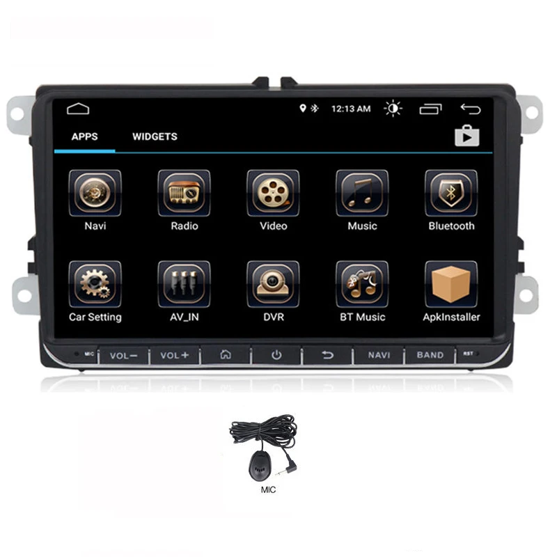 9," Android 9,1 Автомобильный DVD Радио gps навигационный плеер для VW Skoda Octavia golf 5 6 touran passat B6 jetta polo tiguan RDS - Цвет: Add MIC