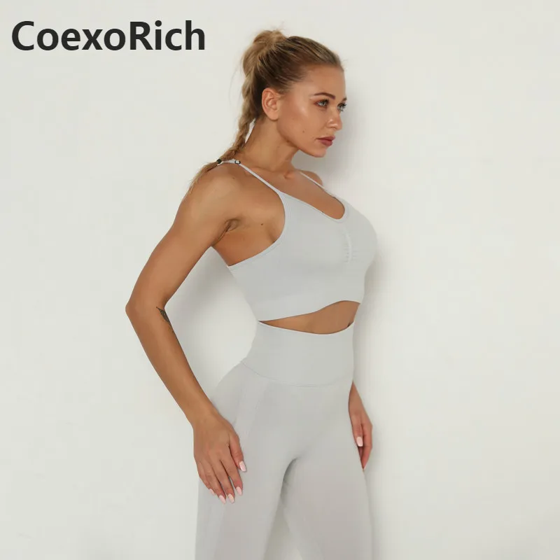 Женский спортивный бюстгальтер для занятий йогой майка фитнесом бега