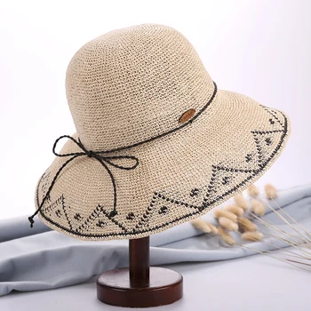 

Sedancasesa 2020 Fashion Spring Summer Snap Brim Beach Women Sun Straw Hat Elegant Cap For Women UV Protection Straw Hats Girls