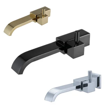 

G1/2 Brass Single Cold Lengthen Mop Pool Faucet Quick Open Fashion Simple Black Bathroom Tap Kitchen Balcony Golden Bibcock