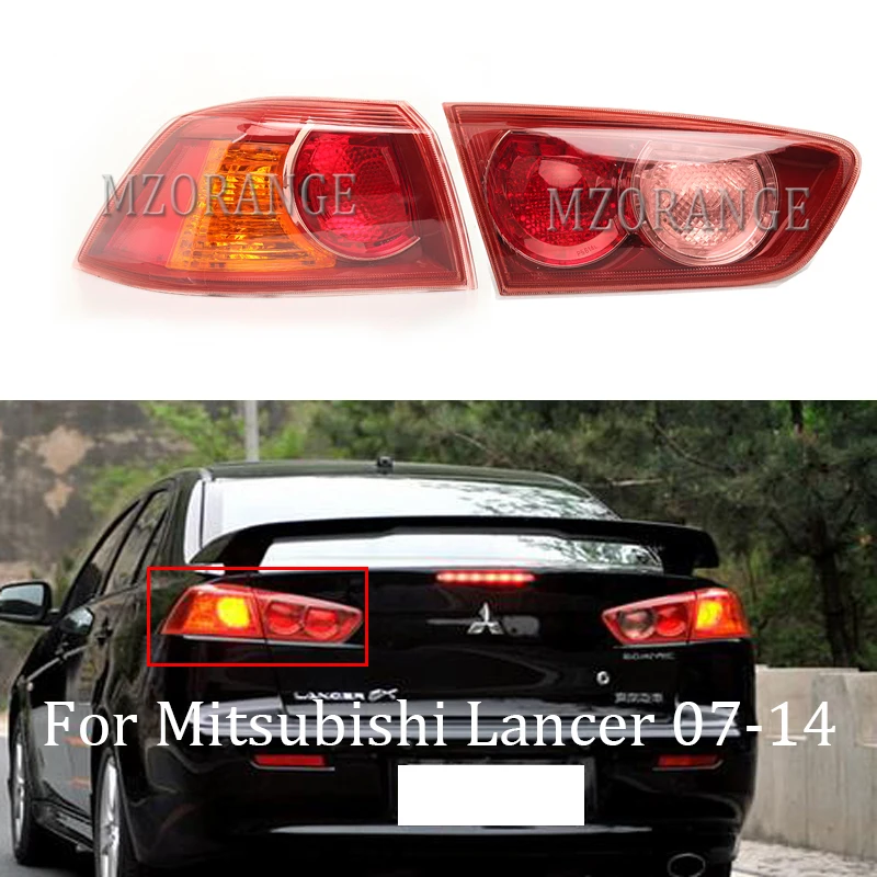 

MZORANGE Outer/Inner Tail Light turn signal Light Tail Rear Brake Lamp Light for Mitsubishi Lancer-EX EVO 10 2007-2014