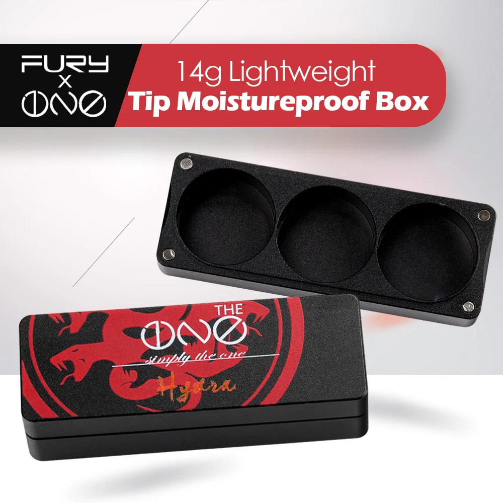 

THE ONE&FURY Billiard Tip Moistureproof Magnet Box Fit 8mm-14mm 3 Tips 5.2x1.9x1.2cm 14g Billiard Accessories