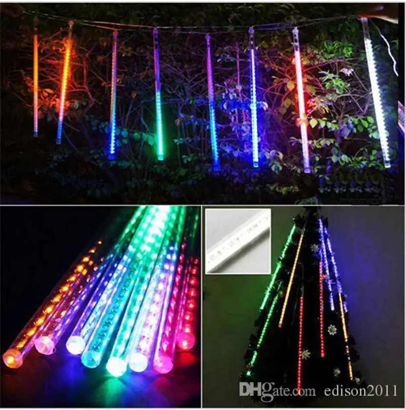 

8PCS/Set Snowfall LED Strip Light Christmas Rain Tube Meteor Shower Rain LED Light Tubes 100-240V EU/US/UK/AU Pl