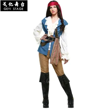 

new Halloween pirate costumes for women female adult halloween captain jack sparrow costume pirates of the caribbean cosplay