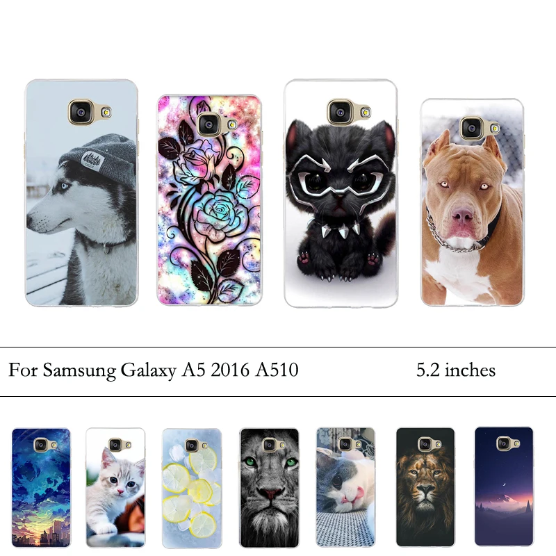 Для samsung A5 2016 чехол-бампер силиконовый для Galaxy чехол мягкий TPU A510 Fundas | Мобильные