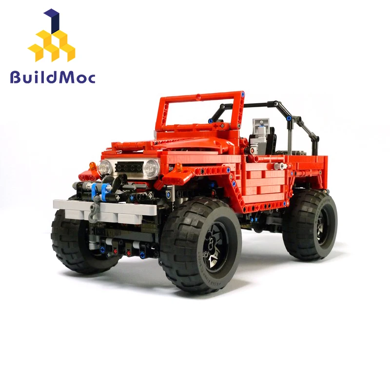 

BuildMoc 4889 FJ40 Crawler RC Car Racing APP Remote Control Car RC Tracked Racer Building Blocks Technic Toys