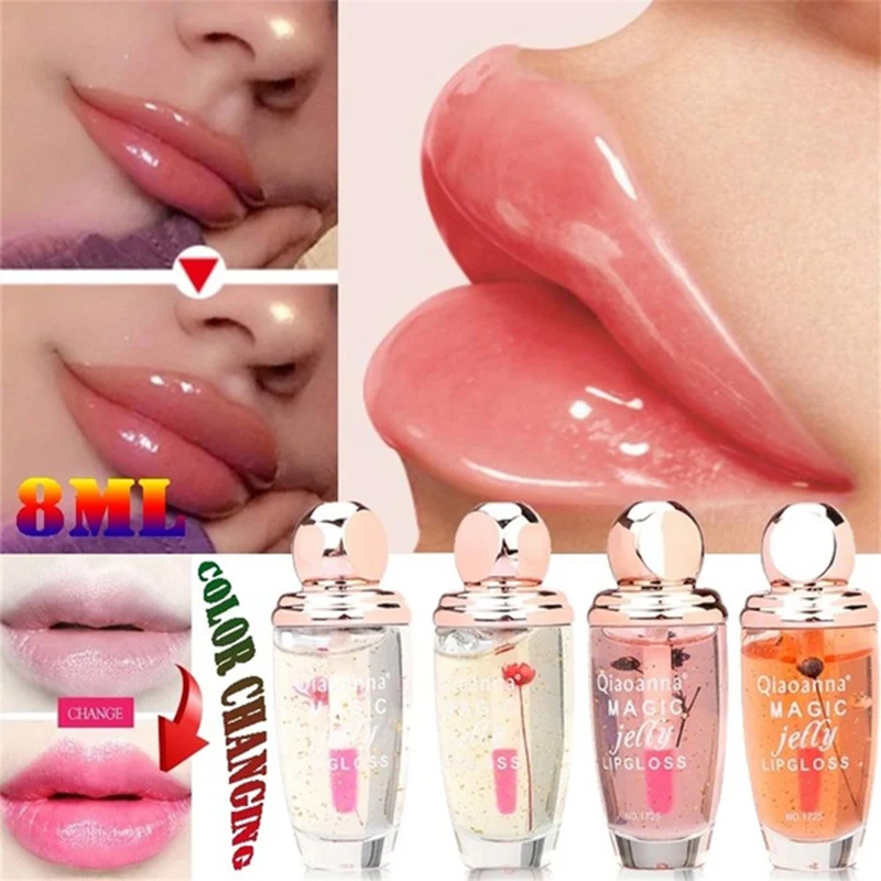 Питательный цвет меняющий блеск для губ увлажняющий Цветочный блеск для губ Уход за губами стойкий бальзам для губ красота макияж цвет случайный