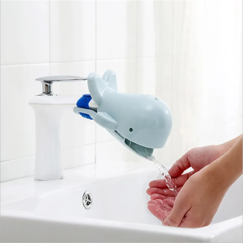 Dolphin Shape Splash Faucet Extender Child Baby Hand Extension