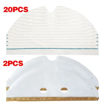 

22pcs/set Disposable Mop Cloth Durable Rags Mounting Plate Moping Pads for Roborock S6 S5 Max E35 E2 Vacuum Cleaner Accessories