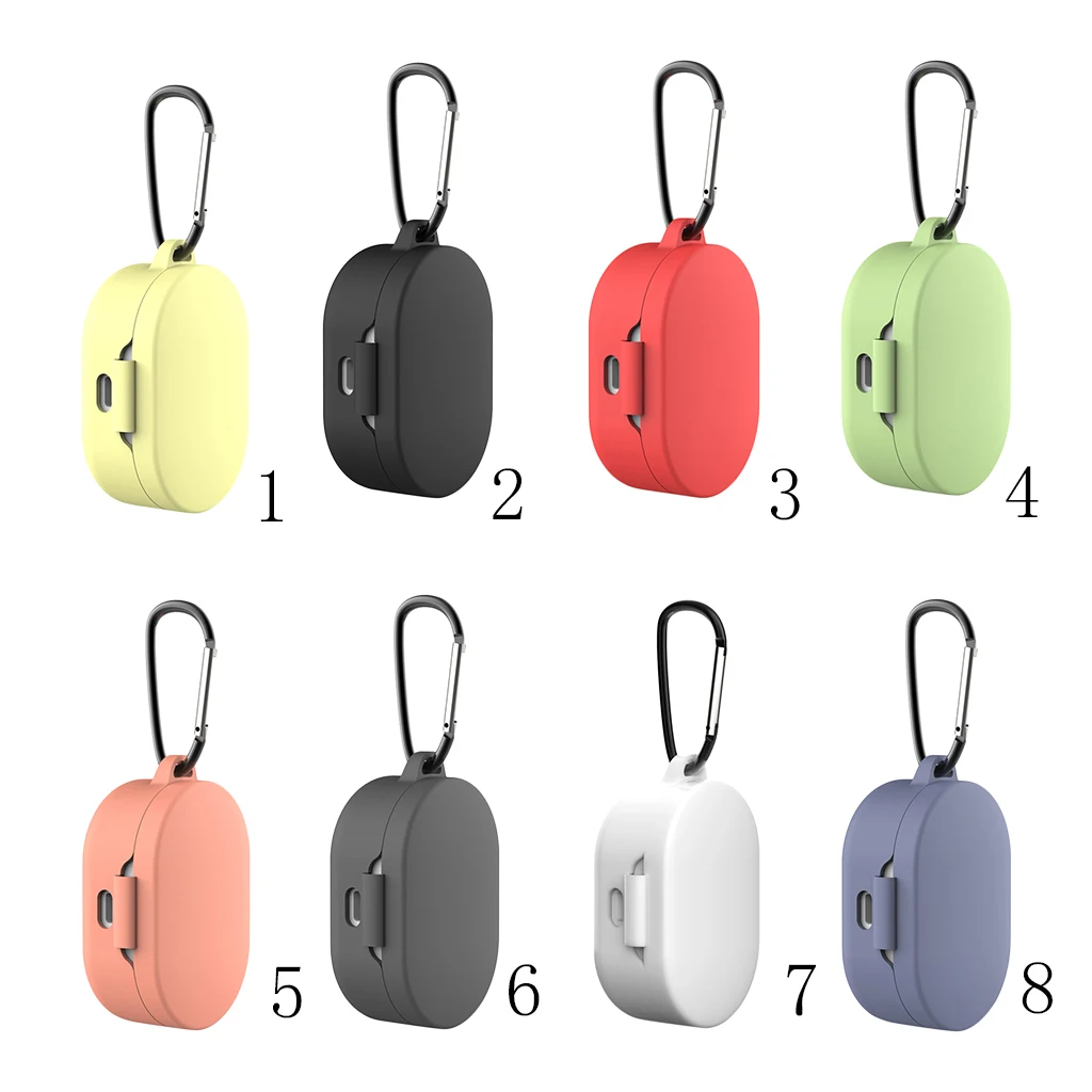 Silicone Protective Case Cover with Ring For Xiaomi MI Redmi AirDots Earphone