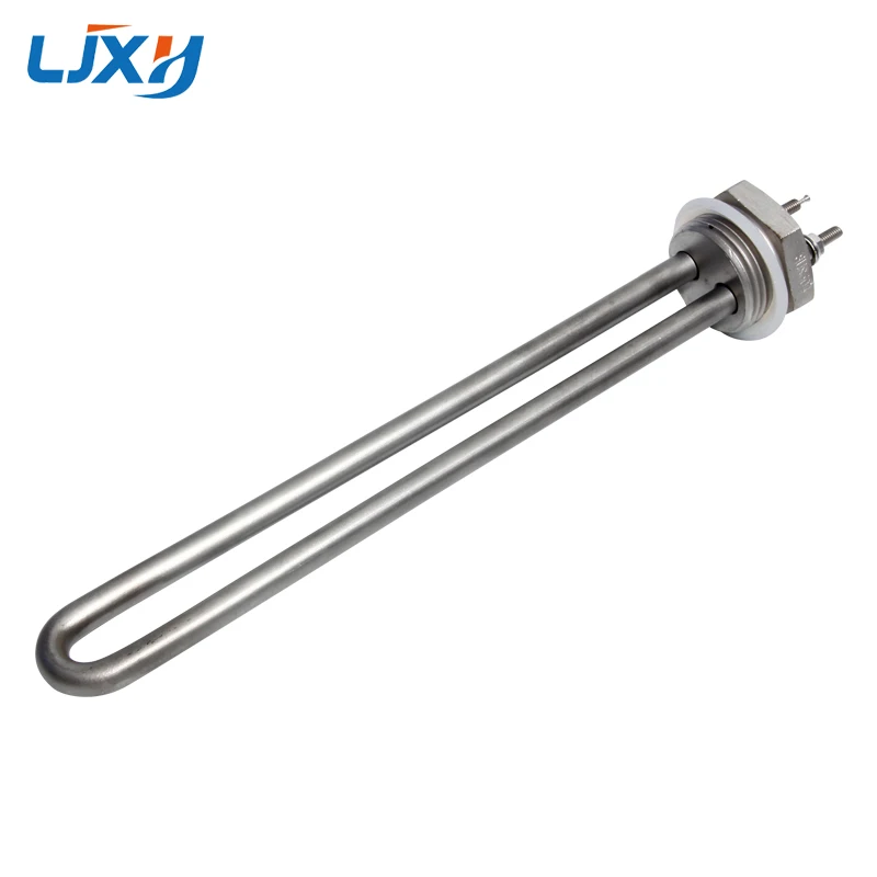 LJXH All 304SUS Low Wattage Immersion Heating Element Water Heater 1inch  NPT/BSP DC12V/24V 200W 190mm