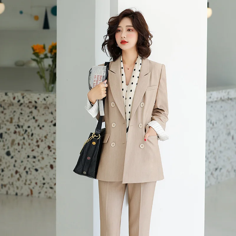 

M-4XL large size suit women 2020 spring and autumn new suit jacket wild small fragrance wind two-piece solid color wild women's